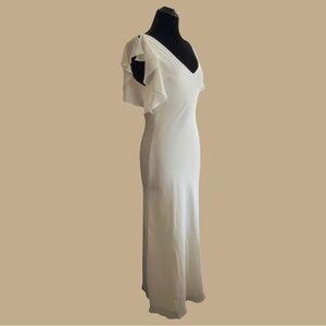 Y2K 90s Jessica McClintock Ruffle Sleeve Maxi Dress